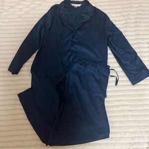 Victoria's Secret Midnight Blue Satin Top